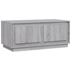 vidaXL Sohvapöytä harmaa Sonoma 102x50x44 cm tekninen puu hinta ja tiedot | Sohvapöydät | hobbyhall.fi