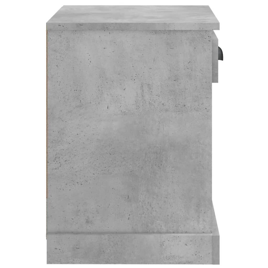 vidaXL Yöpöytä betoninharmaa 43x36x50 cm hinta ja tiedot | Yöpöydät | hobbyhall.fi