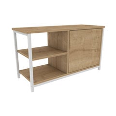 TV-taso, Asir, 89,6x35,3x50,8 cm, valkoinen/beige hinta ja tiedot | TV-tasot | hobbyhall.fi