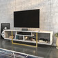 TV-taso, Asir, 150x35,2x40 cm, kulta/valkoinen hinta ja tiedot | TV-tasot | hobbyhall.fi