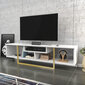 TV-taso, Asir, 150x35,2x40 cm, valkoinen/kulta hinta ja tiedot | TV-tasot | hobbyhall.fi