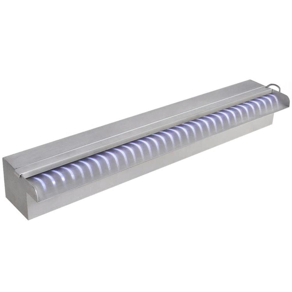 Suorakaide Uima-altaan Suihkulähde LED:llä Ruostumaton Teräs 60 cm hinta ja tiedot | Puutarhakoristeet | hobbyhall.fi