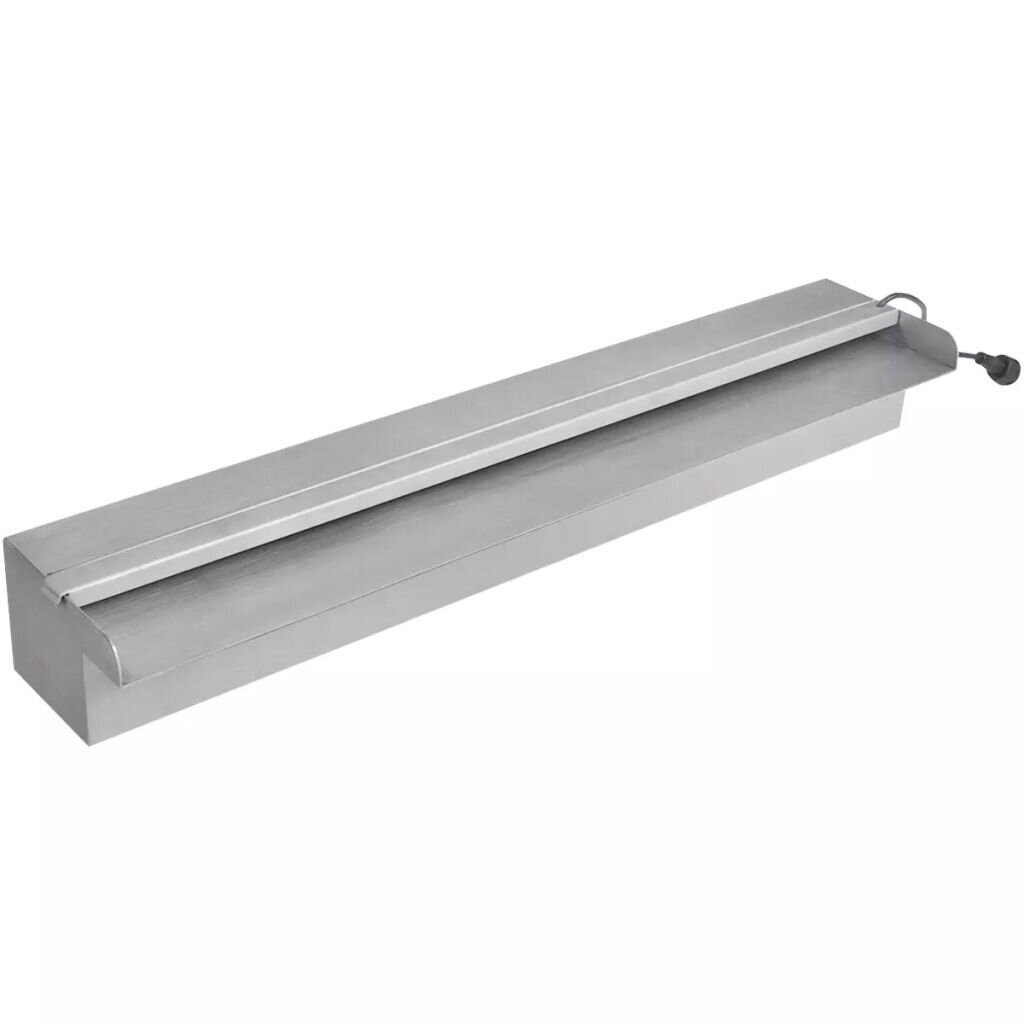 Suorakaide Uima-altaan Suihkulähde LED:llä Ruostumaton Teräs 60 cm hinta ja tiedot | Puutarhakoristeet | hobbyhall.fi