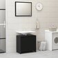 vidaXL 4-osainen kylpyhuoneen kalustesarja musta lastulevy hinta ja tiedot | Kylpyhuonekalusteet | hobbyhall.fi