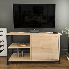 TV-taso, Asir, 89,6x35,3x50,8 cm, musta/ruskea hinta ja tiedot | TV-tasot | hobbyhall.fi