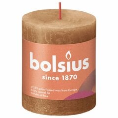 Bolsius Pilarikynttilät Shimmer 4kpl rustiikkinen 80x68mm mausteruskea hinta ja tiedot | Kynttilät ja kynttilänjalat | hobbyhall.fi