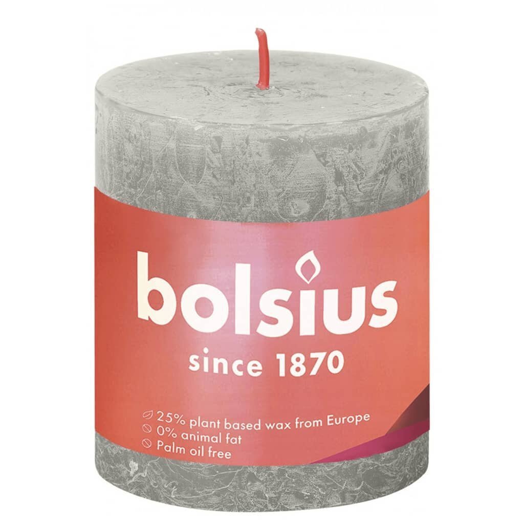 Bolsius Pilarikynttilät Shine 4 kpl 80x68 mm hiekanharmaa hinta ja tiedot | Kynttilät ja kynttilänjalat | hobbyhall.fi