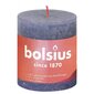Bolsius Pilarikynttilät Shine 4 kpl rustiikkinen 80x68 mm sininen hinta ja tiedot | Kynttilät ja kynttilänjalat | hobbyhall.fi