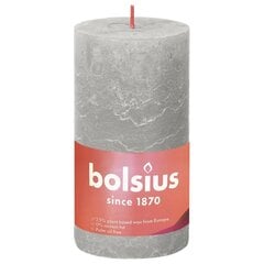Bolsius Pilarikynttilät Shine 4 kpl 130x68 mm hiekanharmaa hinta ja tiedot | Kynttilät ja kynttilänjalat | hobbyhall.fi