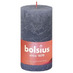 Bolsius Pilarikynttilät Shine 4 kpl rustiikkinen 130x68 mm sininen hinta ja tiedot | Kynttilät ja kynttilänjalat | hobbyhall.fi