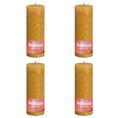 Bolsius Pilarikynttilät Shine 4 kpl 190x68 mm hunajakennon keltainen hinta ja tiedot | Kynttilät ja kynttilänjalat | hobbyhall.fi