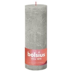 Bolsius Pilarikynttilät Shine 4 kpl 190x68 mm hiekanharmaa hinta ja tiedot | Kynttilät ja kynttilänjalat | hobbyhall.fi