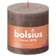 Bolsius Pilarikynttilät Shine 3 kpl 100x100mm rustiikkinen harmaanrusk