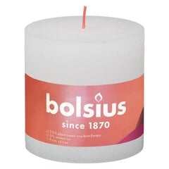 Bolsius Pilarikynttilät Shine 3 kpl 100x100 mm pilvenvalkoinen hinta ja tiedot | Kynttilät ja kynttilänjalat | hobbyhall.fi