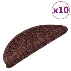 vidaXL Porrasmatot 10 kpl 65x21x4 cm ruskea hinta ja tiedot | Isot matot | hobbyhall.fi