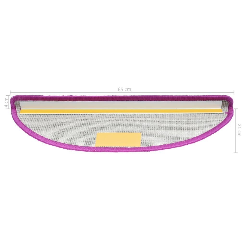 vidaXL Porrasmatot 10 kpl 65x21x4 cm violetti hinta ja tiedot | Isot matot | hobbyhall.fi