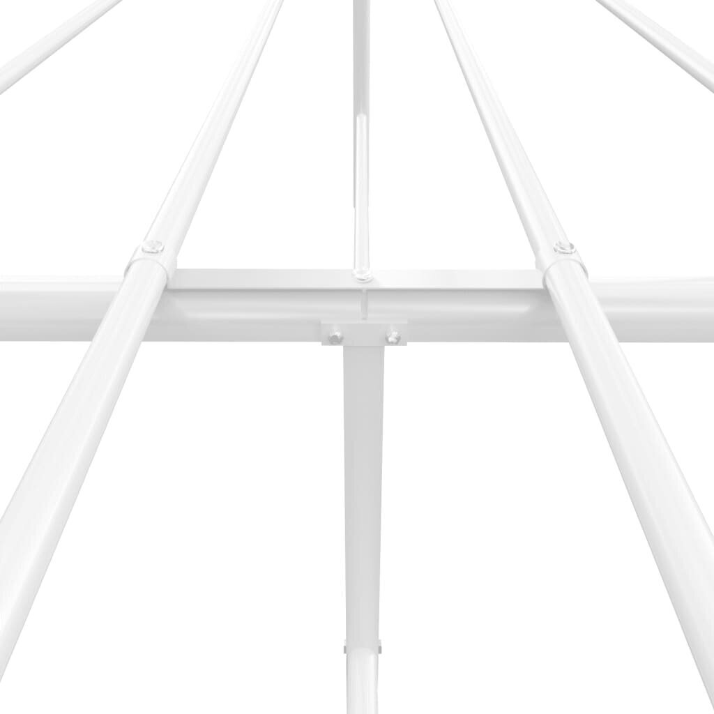 vidaXL Metallinen sängynrunko päädyillä valkoinen 120x200 cm hinta ja tiedot | Sängyt | hobbyhall.fi