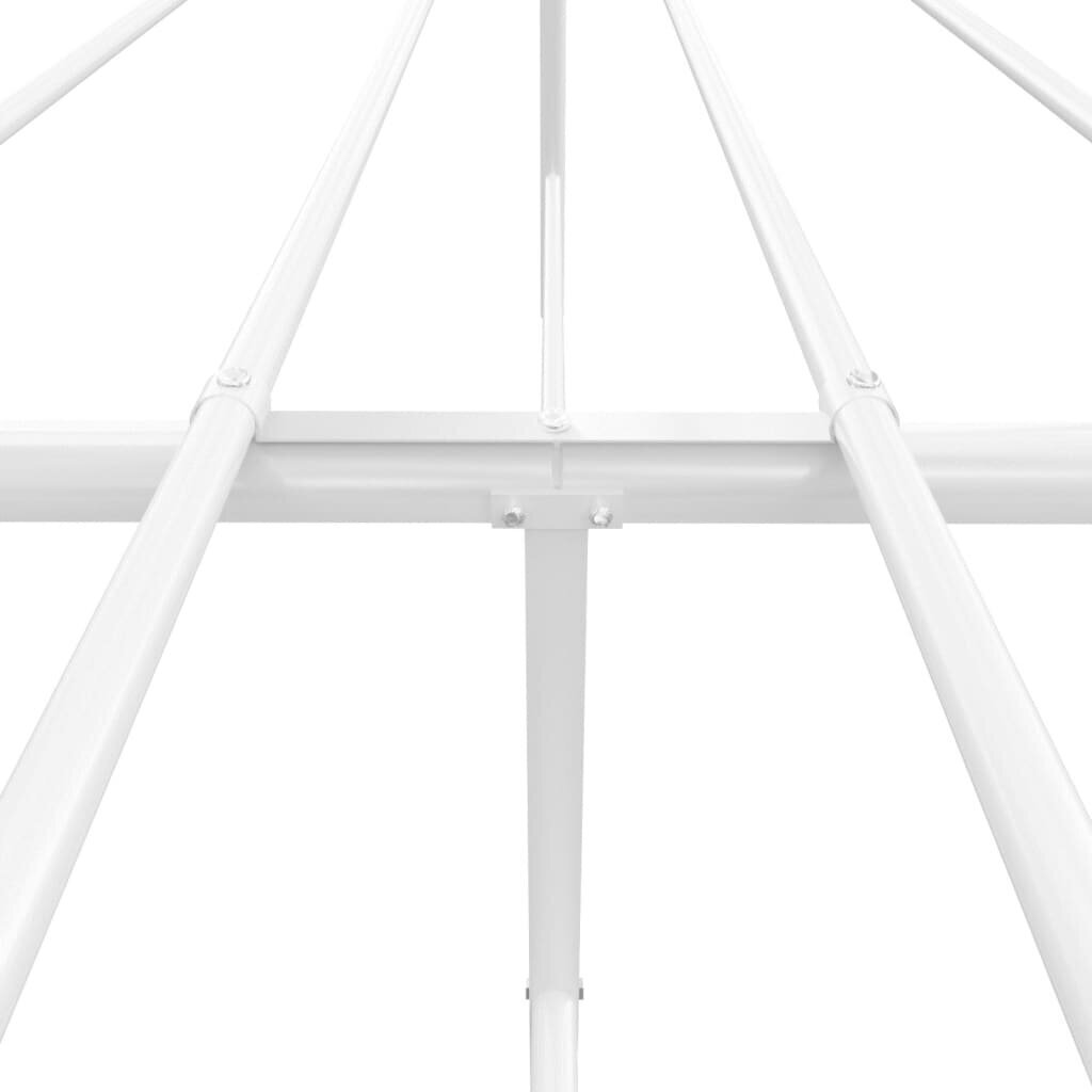 vidaXL Metallinen sängynrunko päädyillä valkoinen 160x200 cm hinta ja tiedot | Sängyt | hobbyhall.fi