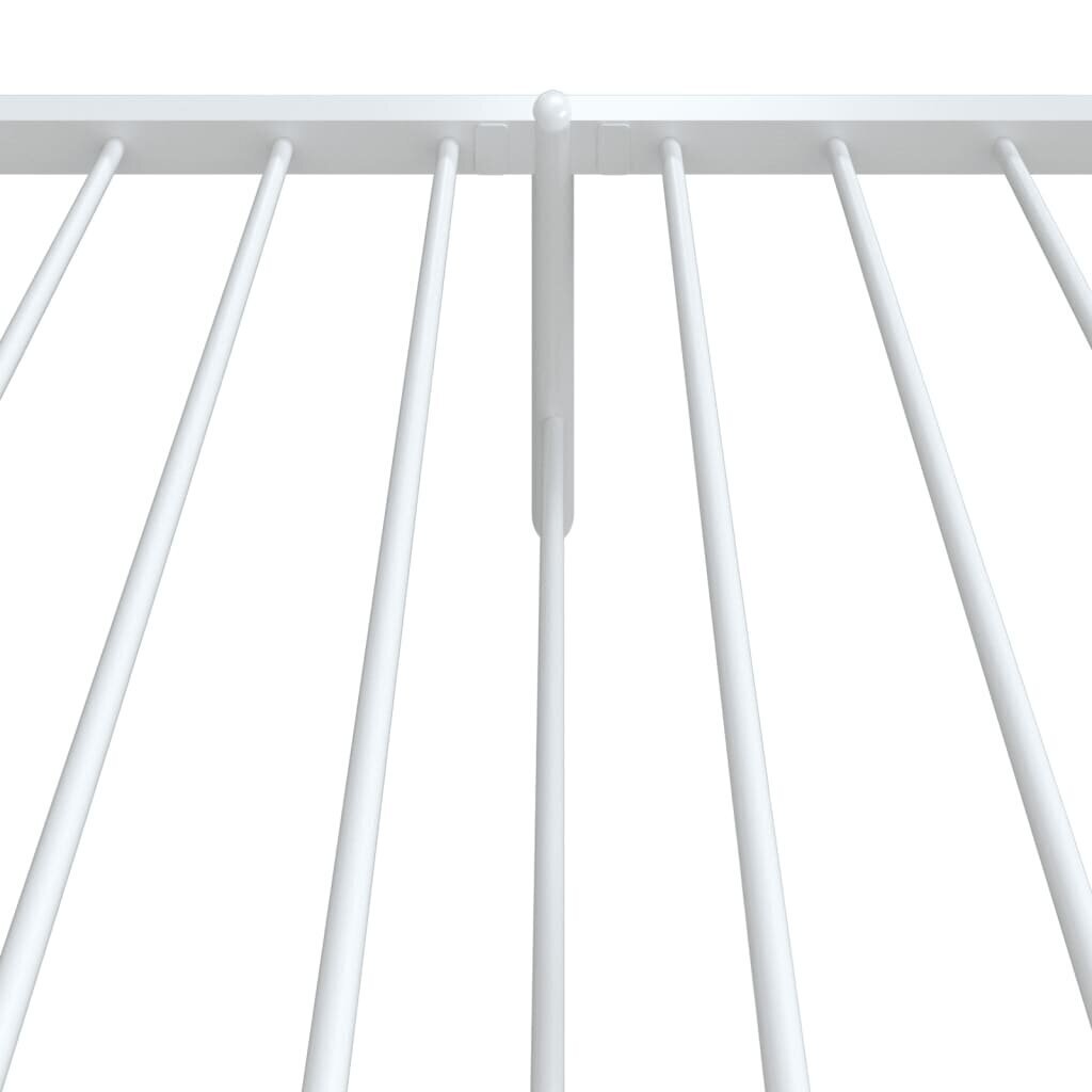 vidaXL Metallinen sängynrunko päädyillä valkoinen 80x200 cm hinta ja tiedot | Sängyt | hobbyhall.fi
