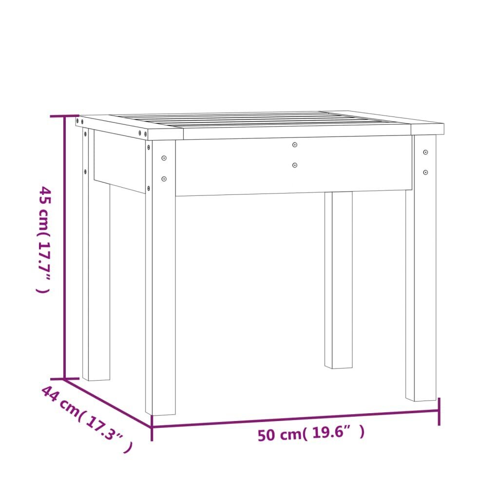 vidaXL Puutarhapenkki 50x44x45 cm täysi douglas kuusi hinta ja tiedot | Puutarhapenkit | hobbyhall.fi