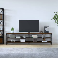vidaXL TV-taso ruskea tammi 200x30x50 cm tekninen puu ja metalli hinta ja tiedot | TV-tasot | hobbyhall.fi