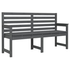 vidaXL Puutarhapenkki harmaa 159,5x48x91,5 cm täysi mänty hinta ja tiedot | Puutarhapenkit | hobbyhall.fi