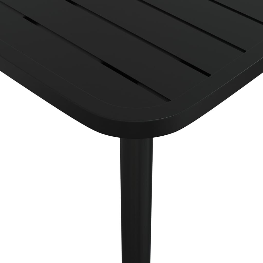 vidaXL Puutarhapöytä antrasiitti 80x80x71 cm teräs hinta ja tiedot | Puutarhapöydät | hobbyhall.fi