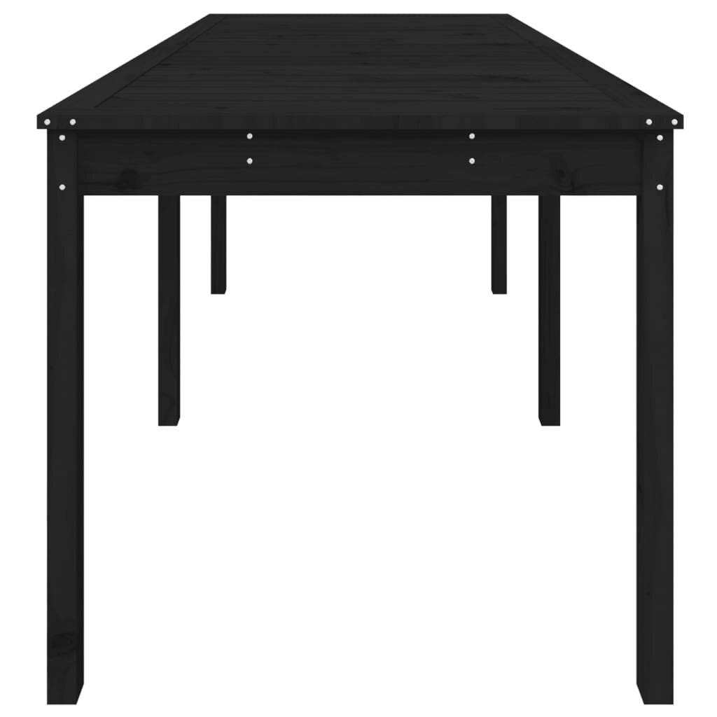 vidaXL Puutarhapöytä musta 159,5x82,5x76 cm täysi mänty hinta ja tiedot | Puutarhapöydät | hobbyhall.fi