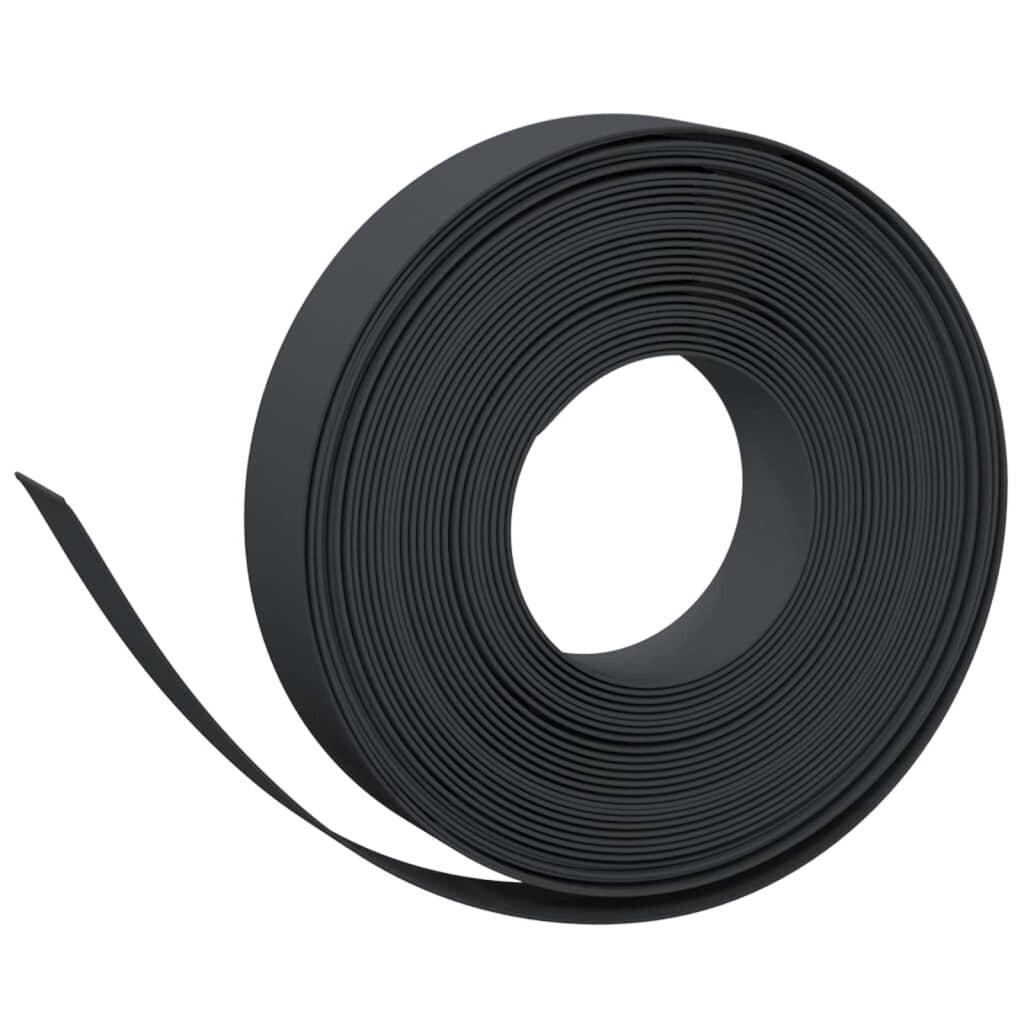 vidaXL Puutarhareunus 2 kpl musta 10 m 10 cm polyeteeni hinta ja tiedot | Aidat ja tarvikkeet | hobbyhall.fi