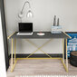 Pöytä, Asir, 114x60x75 cm, kulta/harmaa hinta ja tiedot | Tietokonepöydät ja työpöydät | hobbyhall.fi