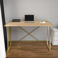 Pöytä, Asir, 114x60x75 cm, kulta/beige hinta ja tiedot | Tietokonepöydät ja työpöydät | hobbyhall.fi
