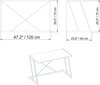 Pöytä, Asir, 114x60x75 cm, kulta/valkoinen hinta ja tiedot | Tietokonepöydät ja työpöydät | hobbyhall.fi