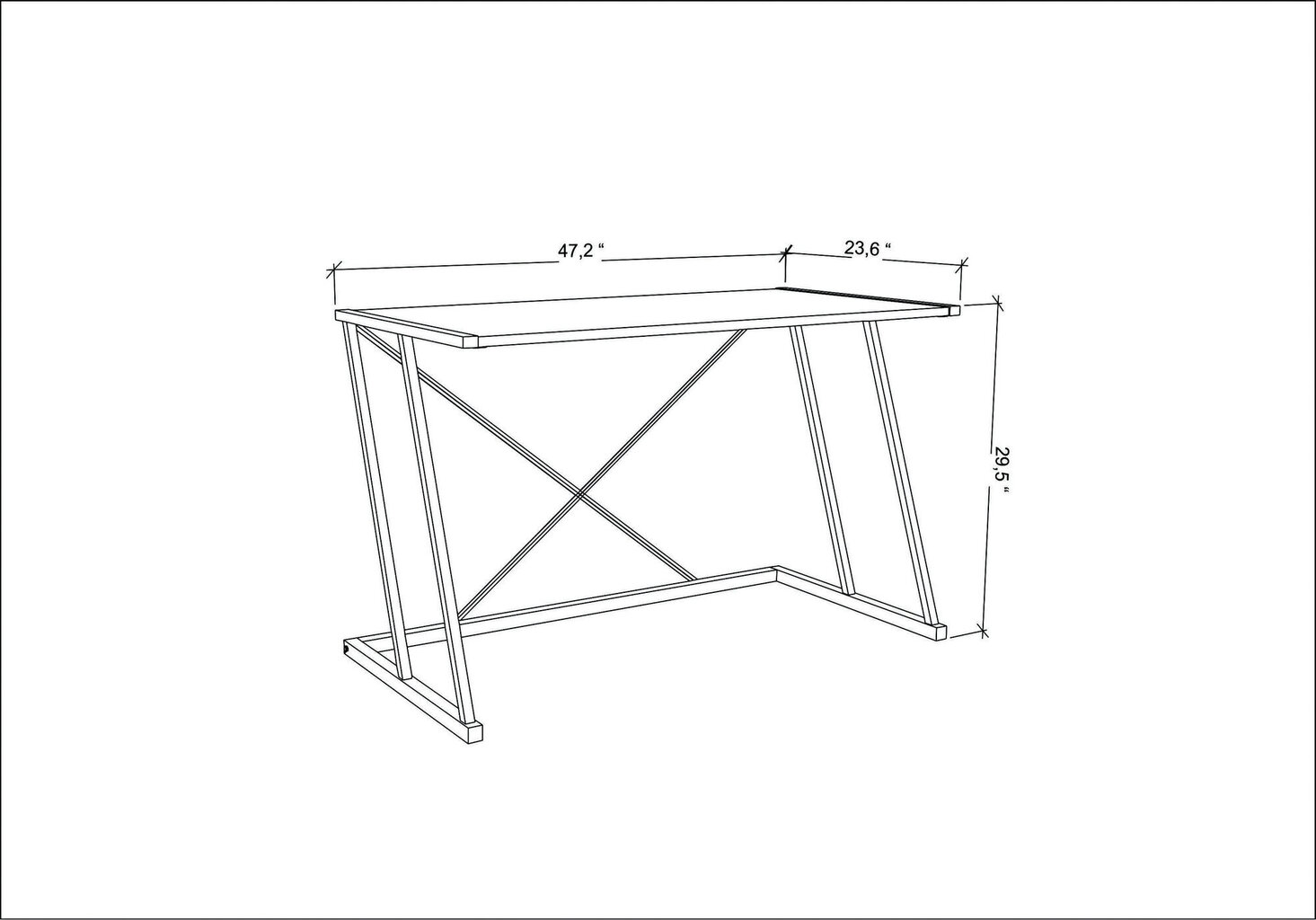 Pöytä, Asir, 114x60x75 cm, valkoinen/beige hinta ja tiedot | Tietokonepöydät ja työpöydät | hobbyhall.fi