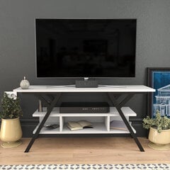 TV-taso, Asir, 120x35x55 cm, musta/valkoinen hinta ja tiedot | TV-tasot | hobbyhall.fi