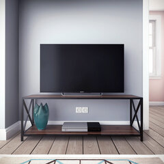 TV-taso, Asir, 120x33x45,7 cm, musta/ruskea hinta ja tiedot | TV-tasot | hobbyhall.fi