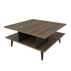 Sohvapöytä, Asir, 89x89x44 cm, ruskea/musta hinta ja tiedot | Sohvapöydät | hobbyhall.fi