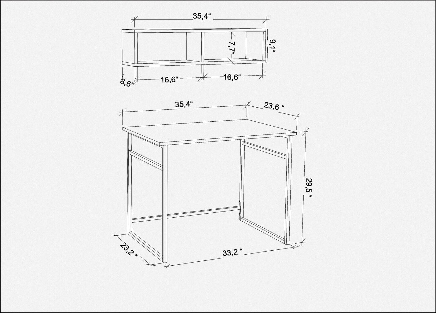 Pöytä, Asir, 90x60x75 cm, musta/beige hinta ja tiedot | Tietokonepöydät ja työpöydät | hobbyhall.fi