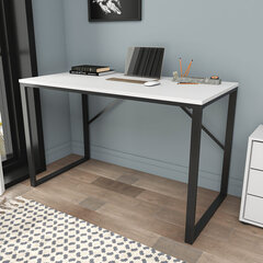 Pöytä, Asir, 120x60x74 cm, musta/valkoinen hinta ja tiedot | Tietokonepöydät ja työpöydät | hobbyhall.fi