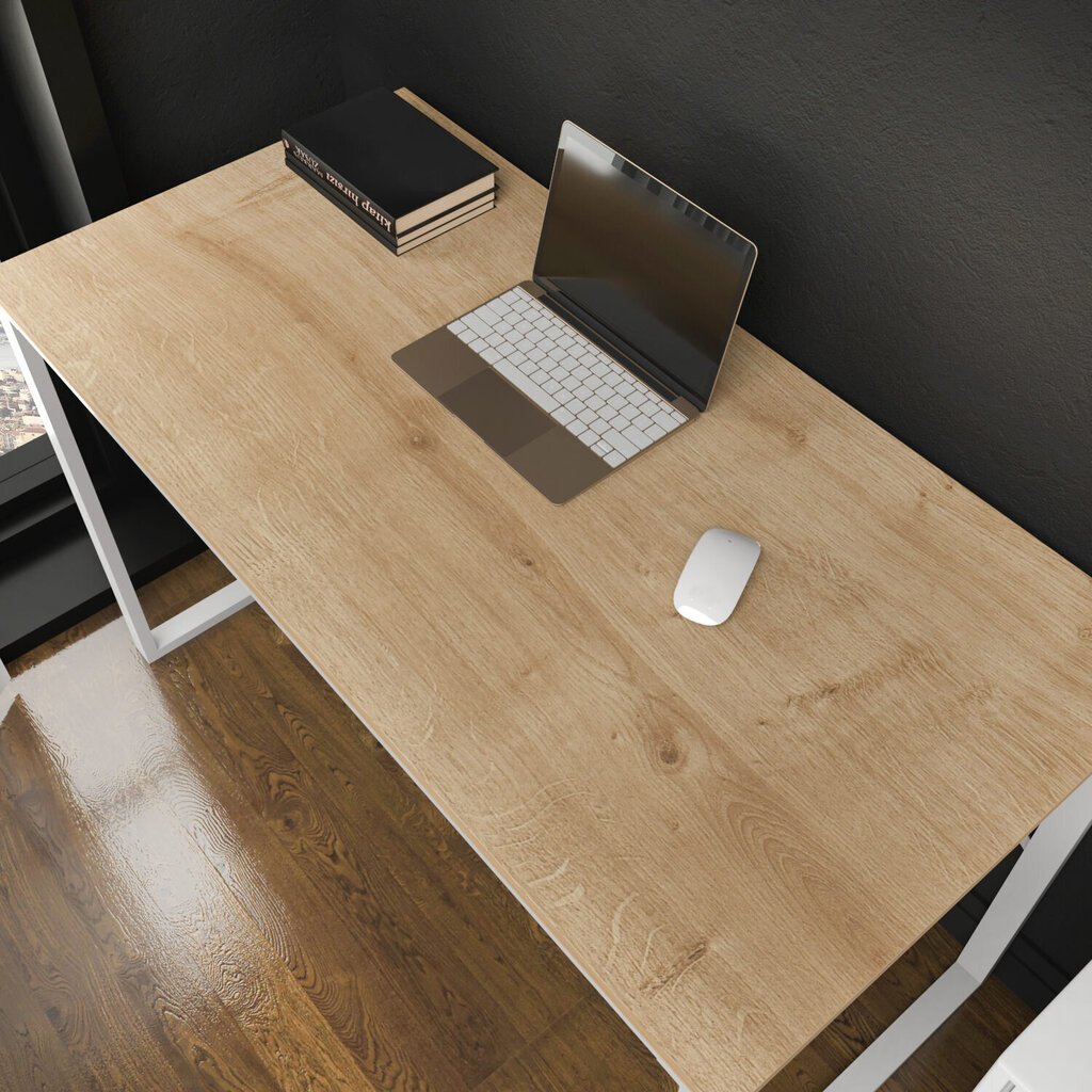 Pöytä, Asir, 120x60x74 cm, valkoinen/beige hinta ja tiedot | Tietokonepöydät ja työpöydät | hobbyhall.fi