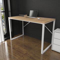 Pöytä, Asir, 120x60x74 cm, valkoinen/beige hinta ja tiedot | Tietokonepöydät ja työpöydät | hobbyhall.fi