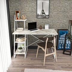 Pöytä, Asir, 120x60x120 cm, valkoinen hinta ja tiedot | Tietokonepöydät ja työpöydät | hobbyhall.fi