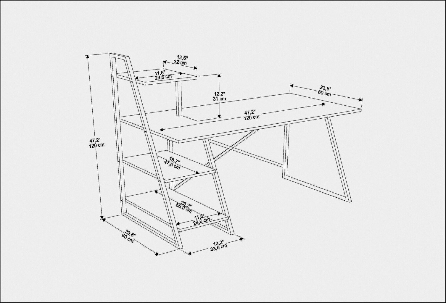 Pöytä, Asir, 120x60x120 cm, valkoinen/kulta hinta ja tiedot | Tietokonepöydät ja työpöydät | hobbyhall.fi