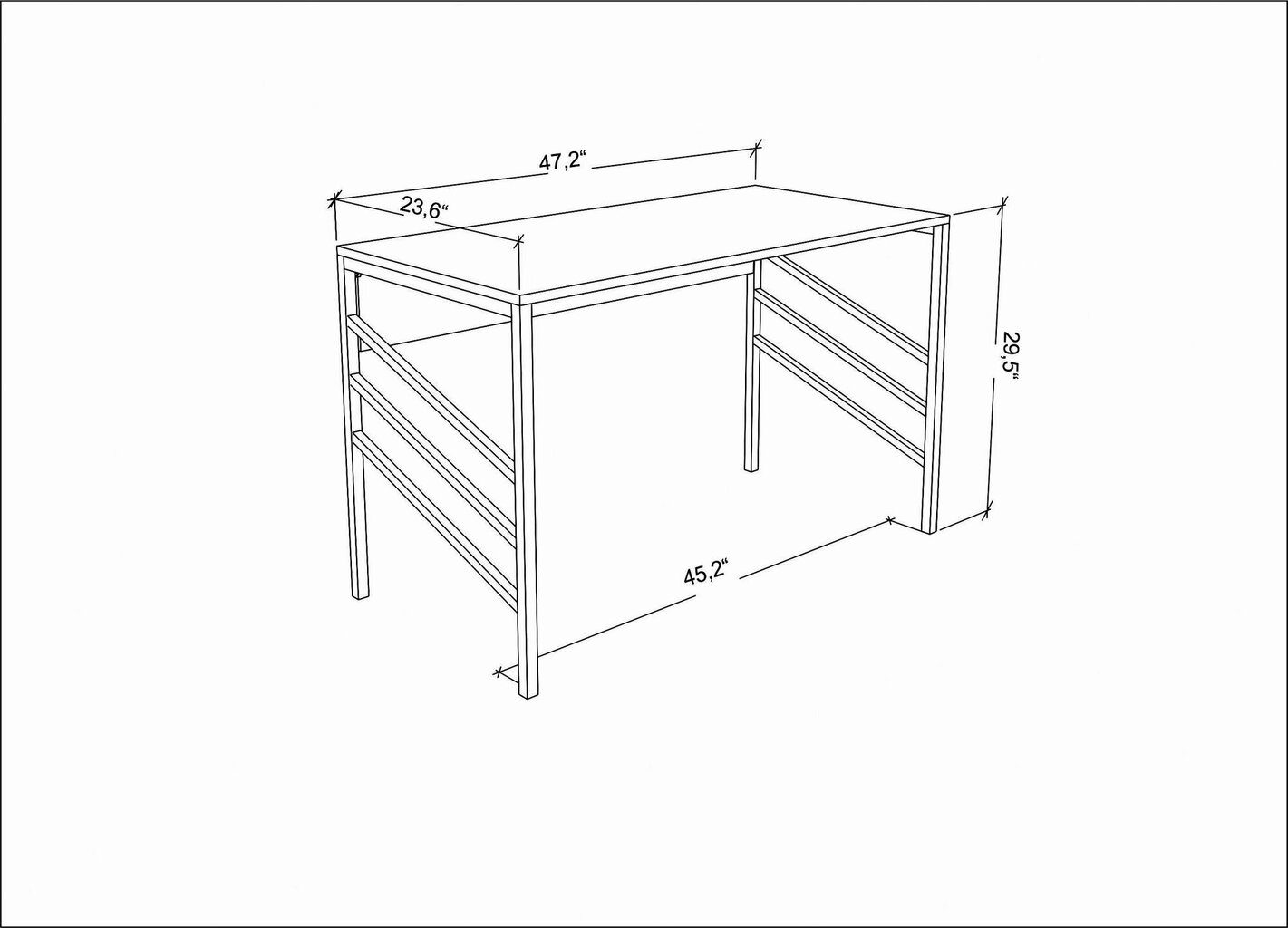 Pöytä, Asir, 120x60x74,8 cm, kulta/harmaa hinta ja tiedot | Tietokonepöydät ja työpöydät | hobbyhall.fi