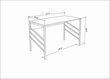Pöytä, Asir, 120x60x74,8 cm, valkoinen/harmaa hinta ja tiedot | Tietokonepöydät ja työpöydät | hobbyhall.fi