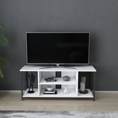 TV-taso, Asir, 120x35x50,8 cm, musta/valkoinen hinta ja tiedot | TV-tasot | hobbyhall.fi
