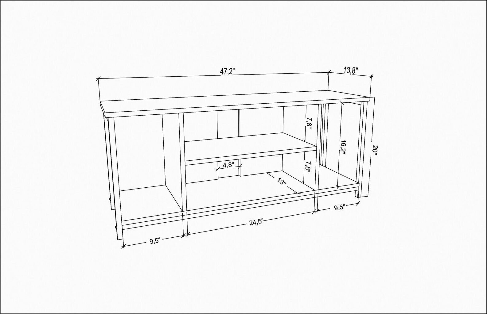 TV-taso, Asir, 120x35x50,8 cm, ruskea/kulta hinta ja tiedot | TV-tasot | hobbyhall.fi