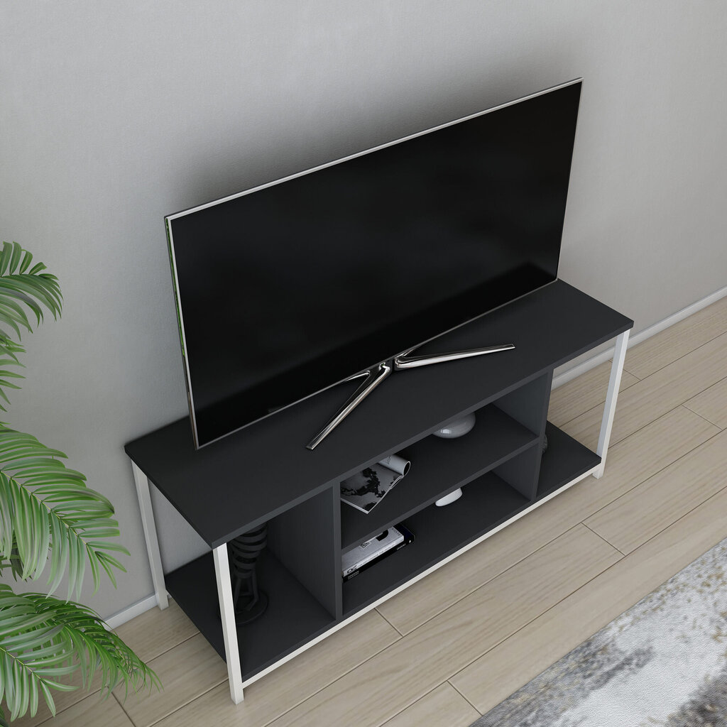 TV-taso, Asir, 120x35x50,8 cm, valkoinen/harmaa hinta ja tiedot | TV-tasot | hobbyhall.fi