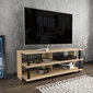 TV-taso, Asir, 120x44,6x47,4 cm, musta/ruskea hinta ja tiedot | TV-tasot | hobbyhall.fi