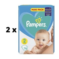 Vaipat PAMPERS New Baby, Value Pack Plus, koko 2, 4-8 kg, 72 kpl. x 2 kpl. paketti hinta ja tiedot | Vaipat | hobbyhall.fi
