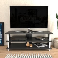 TV-taso, Asir, 120x44,6x47,4 cm, valkoinen/harmaa hinta ja tiedot | TV-tasot | hobbyhall.fi
